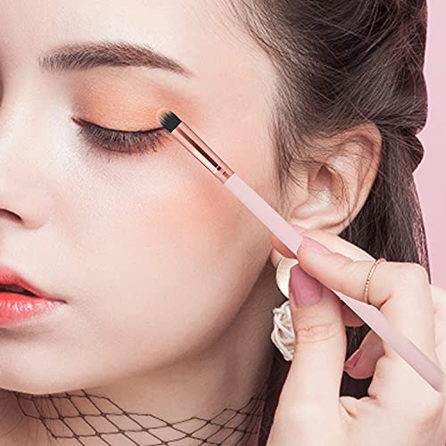 Real Perfection Makeup Brush Set 16 Pcs with 1 Eyebrow Razor Premium Synthetic Foundation Powder Concealers Eyeshadow Blush Makeup Brushes Make up Brushes Kit (Pink) - color: Pink
