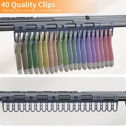 Clothes Drying Rack Household Indoor, Foldable Drying Rack Clothing for Laundry - 40" x 28.8" x 14.2", Space Saving Indoor, Black-1pack - color: Black