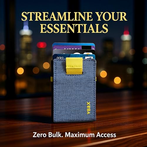 RFID Minimalist Slim Wallet for Men and Women, Holds Up to 12 Cards, Cash, Key Thin and Lightweight Credit Card Holder (Blue Microfiber – Solar Edition) - color: Blue Microfiber – Solar Edition
