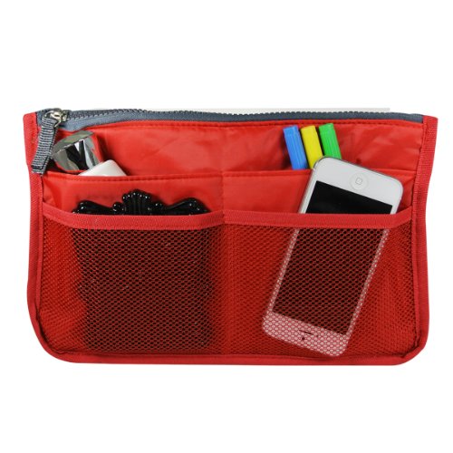 Wrapables® Unisex Bag Insert Organizer, Travel Bag Organizer - Red - color: Red