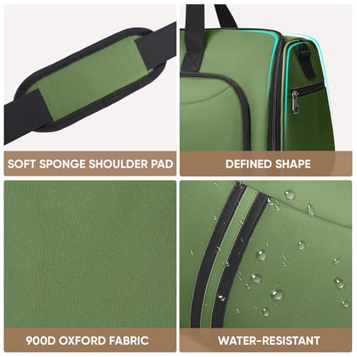 BALEINE Travel Garment Bag, Travel Suit Bag for Men, Water Resistant Carry on Garment Bag for Hanging Clothes, Garment Duffel Bag for Travel Business (Green-Convertible) - color: Green-Convertible
