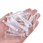 HAHIYO 2.2inch/55mm 60Pcs Clear Plastic U Shape Alligator Clip, Clothespin Fabric Clip Garment Shirt Folding Clip Toothless for Sewing Room Folding Sock Tie Pant Securing Fabric to Comic Book Board - size: Clear - 2.2 inches - 60 Count - Toothless