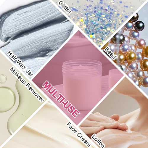 4 Pack 10oz Wide Mouth Travel Containers, PP Clear Leak Proof Travel Plastic Jars with Lids for Creams Lotion Cosmetic, Jewelry Beads, Sample, Small Items Storage - color: Clear, size: 10 oz