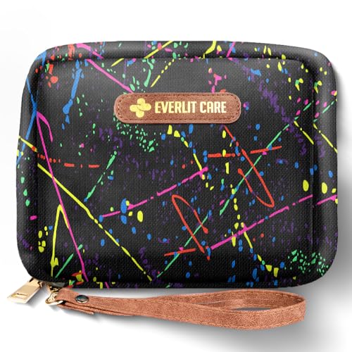 EVERLIT Care Rescue Pack | Family-Friendly First Aid Kit for Kids with 200 Pcs Medical Supplies | Travel-Friendly Compact Storage Bag for Home, Car, Travel, Camping, Adventure (Splatter) - color: Splatter
