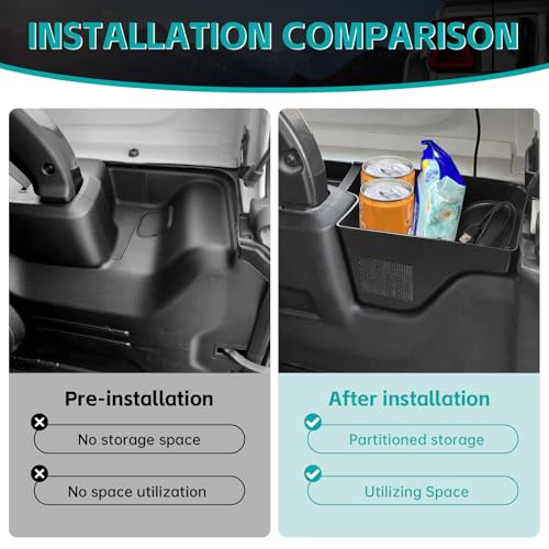 Rear Trunk Organizer Tray Compatible with 2018-2023 Jeep Wangler JL JLU 4XE Rubicon Sahara 4 Door, Wheel Well Storage Box Cargo Organizer Accessories for Jeep Wangler JL (Left + Right) - color: 2018-2023