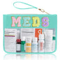 Chenille Letter Clear Zipper Pouch for Travel Preppy Patch Makeup Bag-Nylon Cosmetic Preppy Makeup Waterproof Organizer Bag Set for Women Valentines Bag (Green-Meds) - color: Green-Meds