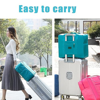 Travel Duffel Bag 8 PCS Foldable Travel Bag Carry on Luggage Bag Waterproof Tote Sports Gym Bag Lightweight Large Weekender Overnight Bag for Women and Men (8 PCS) - color: 8 PCS