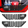 Metal Front Door Pocket Storage Box Compatible with Jeep Wrangler JL JLU 4XE 2018-2025 & Gladiator JT 2020-2025, Car Door Organizer Molle Panel, 2PCS