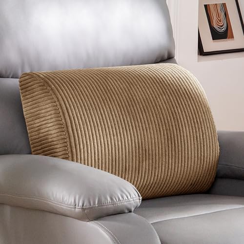 HIGOGOGO Lumbar Support Pillow for Recliner Chair/Accent Chair/Couch, Large Memory Foam Back Support Cushion for Elderly, Recliner Cushions for Back Rest, Pain Relief, Reading, Washable Cover, Coffee - color: Coffee, size: 20"x14"x5"
