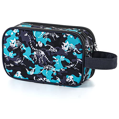 Kids Toiletry Bag for Boys, Travel Toiletry Bag for Little Young Boys Waterproof Hanging Wash Bag Toddler Traveling Toiletries, Dinosaur Black - color: Dinosaur Black