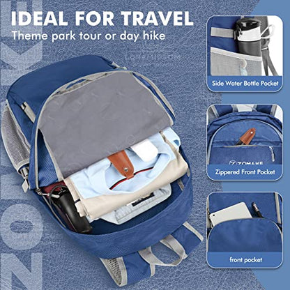 ZOMAKE Lightweight Packable Backpack 30L, Foldable Hiking Backpacks Water Resistant Compact Folding Daypack for Travel(Navy Blue) - color: Navy Blue
