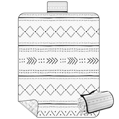 Waterproof Picnic Outdoor Blanket, 79" x 59" Sandproof Foldable Large Picnic Blanket for Beach, Camping, Park, Travel, Concert, Great Gift for Families and Couples (Simple Lines) - color: Simple Lines 03