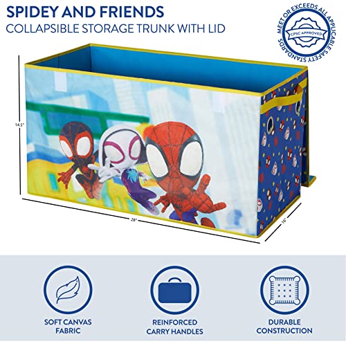 Marvel Spidey and His Amazing Friends Collapsible Toy Storage Trunk,Durable Organizer with Soft Lid, 28.5" x 14.5" x 16" - color: Spidey and His Amazing Friends