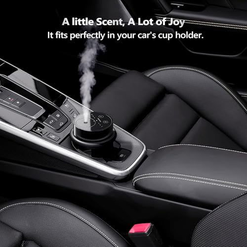 Airversa Waterless Essential Oil Diffuser Starter Kit with 4 x 10mL Hotel Scent Fragrance Oil, Battery Operated Mini Scent Air Machine Portable Diffuser for Home Car Office, AN8 Kit White - color: A White