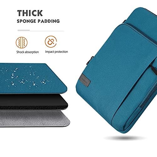 MoKo 9-11 Inch Tablet Sleeve Bag Carrying Case with Storage Pockets Fits New 11-inch iPad Air M4 2026/iPad Pro M5, iPad Pro/A16 11, iPad Air 5/4th 10.9, iPad 9/8th 10.2, Tab S8/S9 11,Peacock Blue - color: Peacock Blue, size: 9-11 Inch