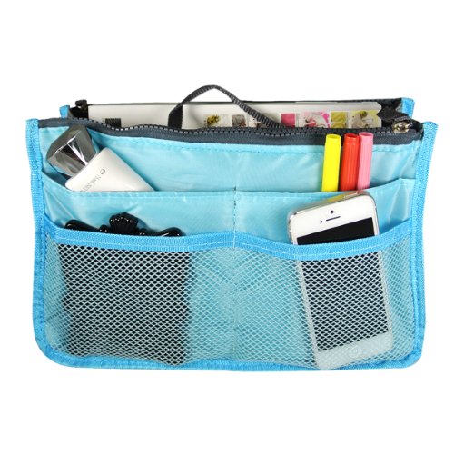 Bag Organizer Purse Insert Handbag Organizer Travel Bag, Blue - color: Blue
