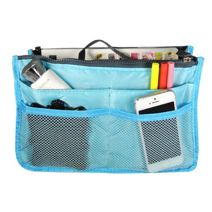 Bag Organizer Purse Insert Handbag Organizer Travel Bag, Blue - color: Blue