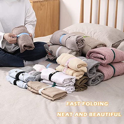 LELE LIFE 30Pcs Roll-up Clothes Storage Elastic Band, Adjustable Clothing Storage Strap with Button and Buttonholes, Travel Luggage Space Saver, Drawer and Closet Organizer, White - color: White