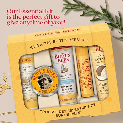 Burt's Bees Gifts Ideas - Essential Everyday Beauty Set, 5 Travel Size Products - Deep Cleansing Cream, Hand Salve, Body Lotion, Foot Cream and Lip Balm - style: Essentials Everyday Beauty Gift