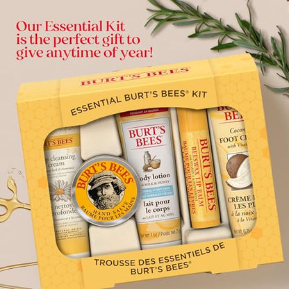 Burt's Bees Gifts Ideas - Essential Everyday Beauty Set, 5 Travel Size Products - Deep Cleansing Cream, Hand Salve, Body Lotion, Foot Cream and Lip Balm - style: Essentials Everyday Beauty Gift