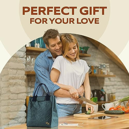 VonNova Women’s Insulated Lunch Bag with Premium 4mm Cooler Insulation, Cute Large 7L Lunch Tote for Office, Durable Small Lunch Box for Women, Stylish Lunchbox for Adults, Teens, Nurses, Teachers - color: Blue