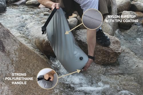 Washbag Portable Washing Machine - 15L Fully Waterproof Dry Bag - Lightweight Compact Nylon Washing Machine - Portable Manual Clothes Washer Laundry Bag (Gray) - color: Gray