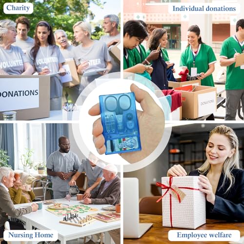 TINSKY 25 Boxes Mini Travel Sewing Kit Quick Fix Sewing Kits Bulk Basic Portable Pre Threaded Needle Emergency Repair Tool for Gifts Beginner Traveler Home Hotel - color: Blue