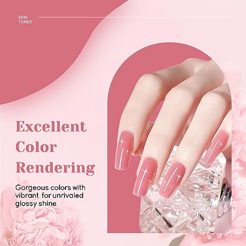 JEWHITENY 14 PCS Poly Nail Gel Kit Poly Extension Gel Kit Starter Kit With Slip Solution Professional Extension Set With LED Lamp Nail Art Design Beginner All In One - color: A01