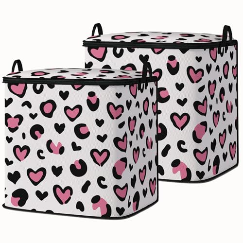 Large Comforter Storage Bag with Zipper,Closet Organizer for Clothes/Blankets/Quilts/Pillows,Fabric Storage Bags with Portable Handles 95L(2-Pack) - color: 12