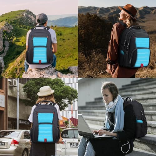ANTERK Extra Large Backpack, Travel Backpack, Sturdy TSA Water Resistant 17.3 Inch Carry on Backpacks, Anti Theft Business Computer Backpacks Gifts for Men Women, Lake Blue - color: Lake Blue, size: 17 inch