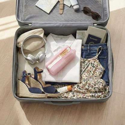 Cotton Pad Swab Travel Case, 2-in-1 Waterproof Organizer, VISFRESH (Pink) - color: Pink