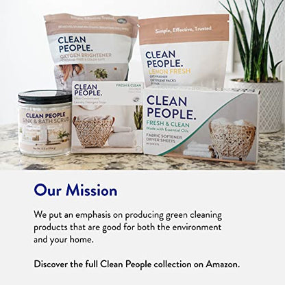The Clean People Laundry Detergent Sheets - Laundry Soap - Ultra Concentrated, Recyclable Packaging, Stain Fighting - Fresh Scent, 192 Pack - size: 192 Count