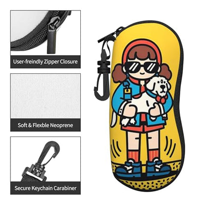 Portable Leather Glasses Case Anti-pressure Glasses Bag Coin Purse Storage Bag Suitable for Men and Women - color: B