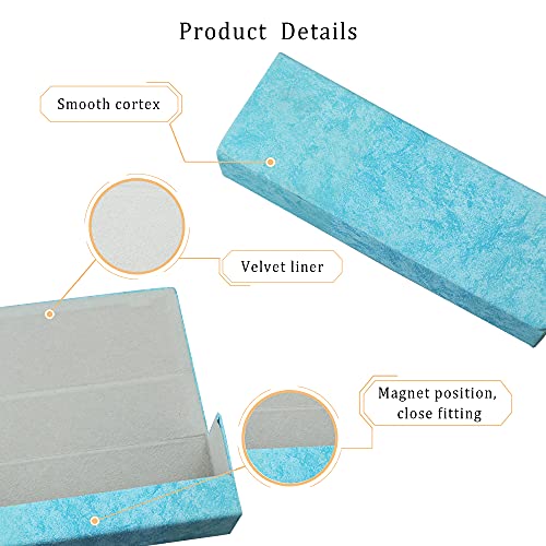 LifeArt Eyeglass Case Hard Shell, Portable Sunglass Case for Women and Men, fashionable PU Leather Eyeglass Case, Lightweight - color: 634_fhybr(blue)