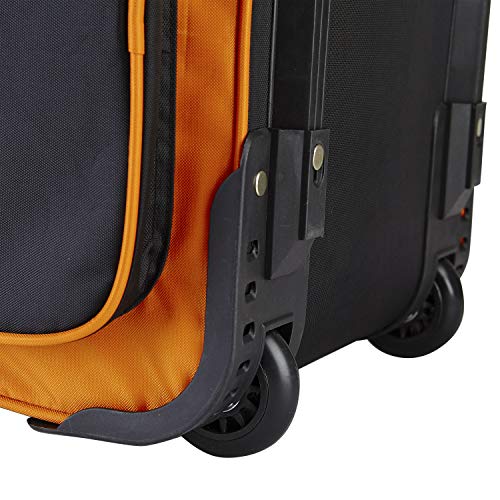 Travelers Club Xpedition 30 Inch Multi-Pocket Upright Rolling Duffel Bag - color: Burnt Orange