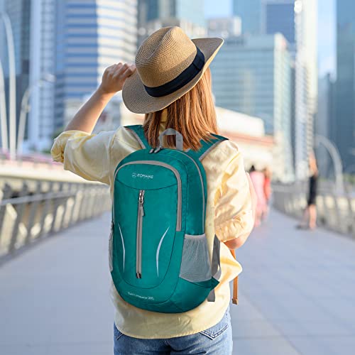 ZOMAKE Ultra Lightweight Packable Backpack 25L, Foldable Hiking Backpacks Water Resistant Small Folding Daypack for Travel(Lake Green) - color: Lake Green