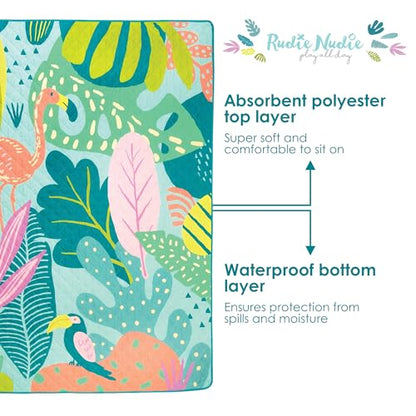 Rudie Nudie Jumbo Picnic Rug, Premium Large Picnic Mat, 6'7" x 6'7", Outdoor Waterproof Picnic Blanket Beach Mat, Foldable & Waterproof, Picnic Blankets Ideal for Beach & Park, Outdoor Blanket