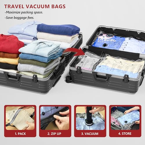 Travel Vacuum Bags for Clothing with Rechargeable Electric Pump, Compression Packing Cubes Organizer Storage for Luggage Suitcase, Space Saver Seal Bags for Vacation Cruise, 18 Combo - style: 18 Combo