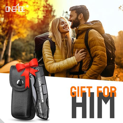 Gifts for Husband Boyfriend Him, "I LOVE YOU MORE" Multitool Knife, Anniversary Love Gifts for Men Him, Birthday Gift for Husband Boyfriend, Husband's Christmas Valentines Gift for Camping, Hiking - style: LOVE MORE GIFTS