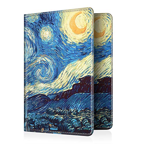 FINTIE Passport Holder, Slim Travel Wallet RFID Blocking Card Case Cover Passport Cover Protector Essentials with Credit Card Slots for Women/Men | Slim - color: Starry Night