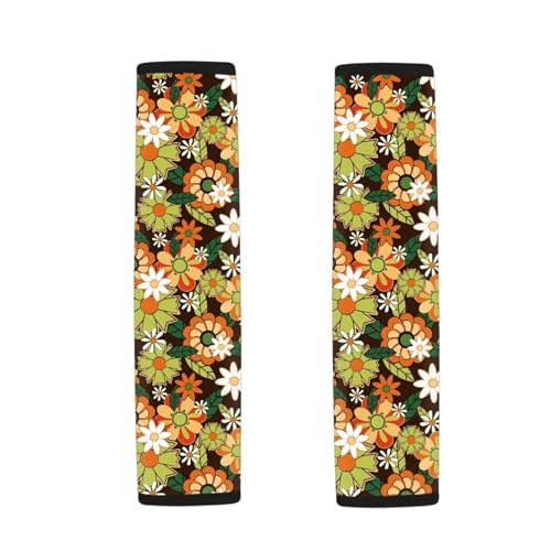 Cute Daisy Safety Belt Cover Shoulder Safety Strap Covers Pads 2 Piece Comfortable Driving Easy to Install Protect You Neck And Shoulder From The Seat Belt Rubbing - color: Cute Daisy