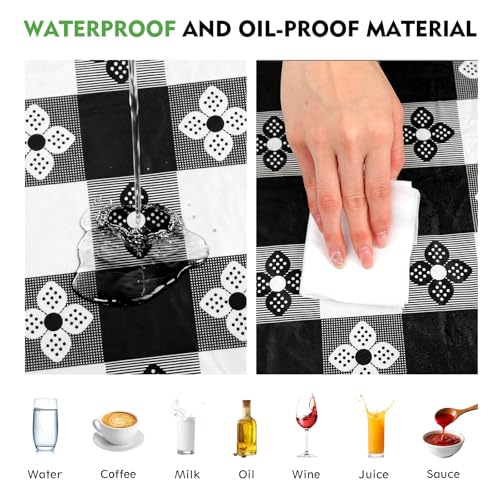 Picnic Table Cover with Bench Covers, Fitted 6ft Waterproof Tablecloth Set for Outdoor Camping & RV - Includes 1 Table Cover & 2 Bench Covers with Drawstring Storage Bag, 30"x72", Four-leaf Clover - color: Four-leaf Clover