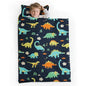 PHF Soft Toddler Nap Mat with Removable Pillow, Rollup Design Kids Sleeping Mat, Slumber Bags for Boys, 50"x20" Toddler Sleeping Bag for Daycare Preschool Travel Camping, Large Dinosaur - color: Large Dinosaur
