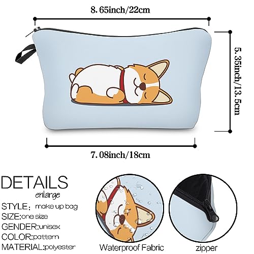 Deanfun Small Makeup Case - Cute and Waterproof Cosmetic Bag for Women(Corgi D5-55061) - color: Corgi 55061