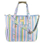 Lilly Pulitzer Beach and Picnic Cooler, Insulated Bag with Adjustable Shoulder Strap and Zipper, Soft Cooler - color: Lilly Garden Stripe