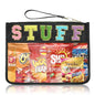 Siwara Snack Bags Clear Pouch Travel Makeup Bag Chenille Letter Bags for Zipper Pouch Clear Cosmetic Bag Clearly Tote Bag Makeup Travel Bags for Women - color: Black--Stuff