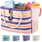 CaCTOUR Large Beach Bag Women,Beach Bags Waterproof Sandproof with Zipper Wet Pocket,Beach Tote Pool Bag for Swim Gym Travel - color: Pink