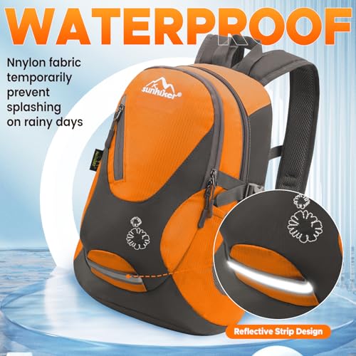 sunhiker Small Hiking Backpack Women Men 20L Lightweight Travel Backpack Daypack Casual Backpack For Cycling Outdoor Camping - color: Orange