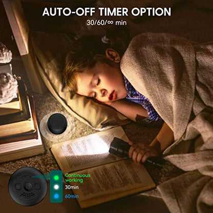 White Noise Machine Babelio Mini Sound Machine for Adults Kids Baby | 15 Non-looping Sounds | Timer | Easy to Pocket and Travel - Black (Pack of 2) - color: 2 Pack - Black, size: Pocket Mini