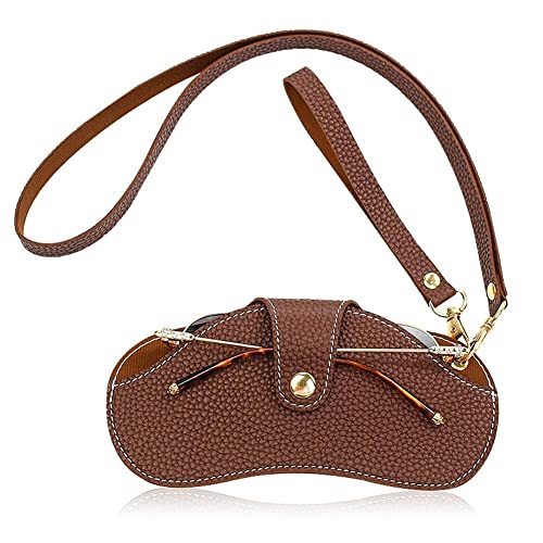 Glasses Case Holder Portable Slim Sunglasses Pouch Soft Eyeglasses Bag Eyewear Sleeve For Women Men - color: Coffee